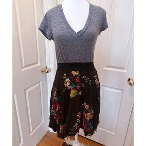 A Is For Audrey T-Shirt Dress / Vintage Y2K 90s / S / NWOT / Grey Floral Tshirt